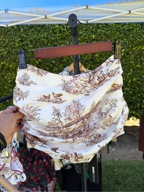 Toile Print White and Brown corset